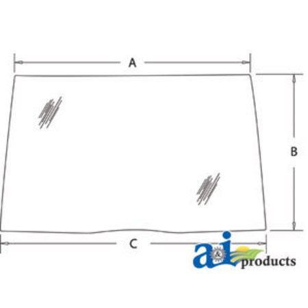 A & I PRODUCTS Glass, Windshield, Front 62.5" x35" x4" A-190032A5